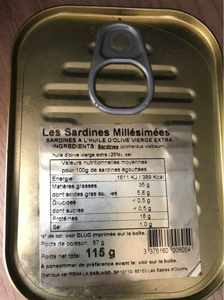 Sardines millesimées