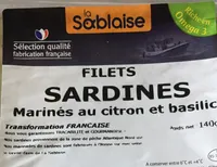 Filets sardines marines au citron et basilic