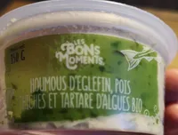 Houmous d'eglefin, pois chiches et tartare d'algues bio