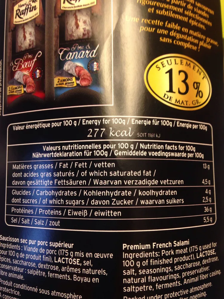Saucisson excellence des saveurs