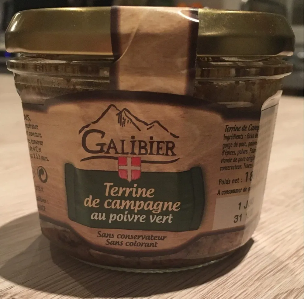 Terrine de campagne au poivre vert