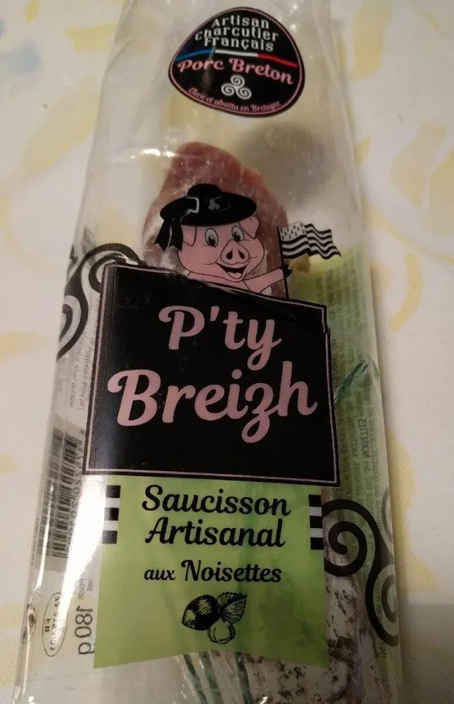 Saucisson artisanal aux noisettes