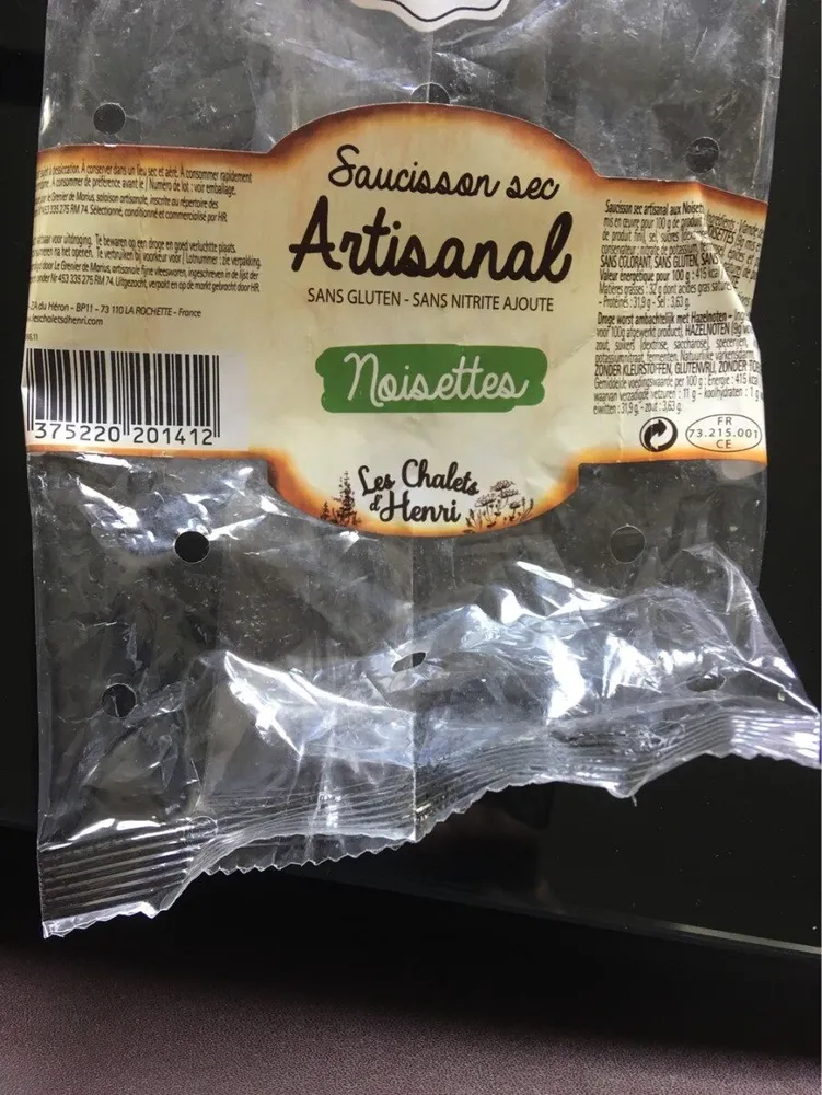 Saucisson sec Artisanal Noisettes