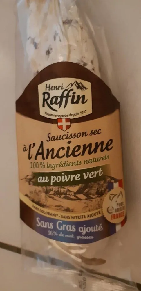 Saucisson sec à l'ancienne au poivre vert