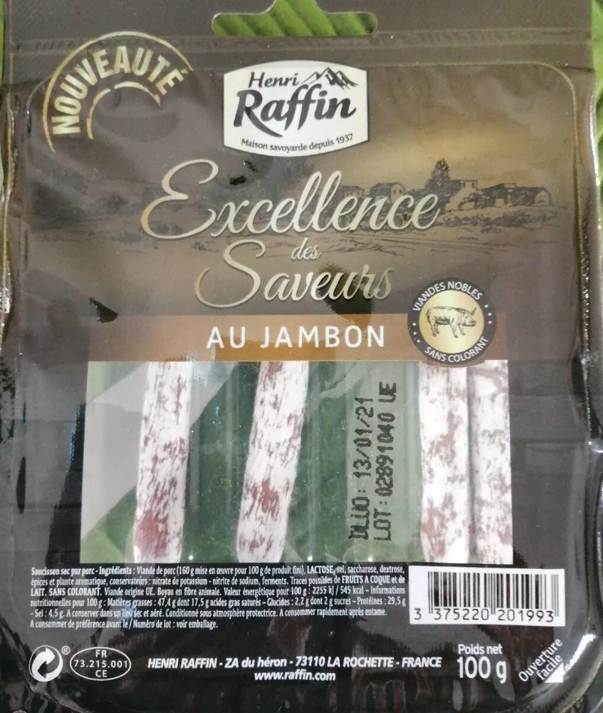 Excellence des saveurs saucisson