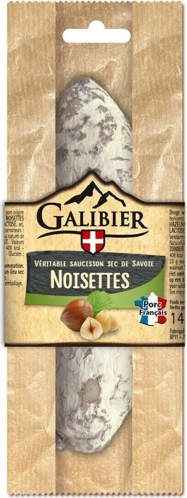 Saucisson sec de savoie aux noisettes