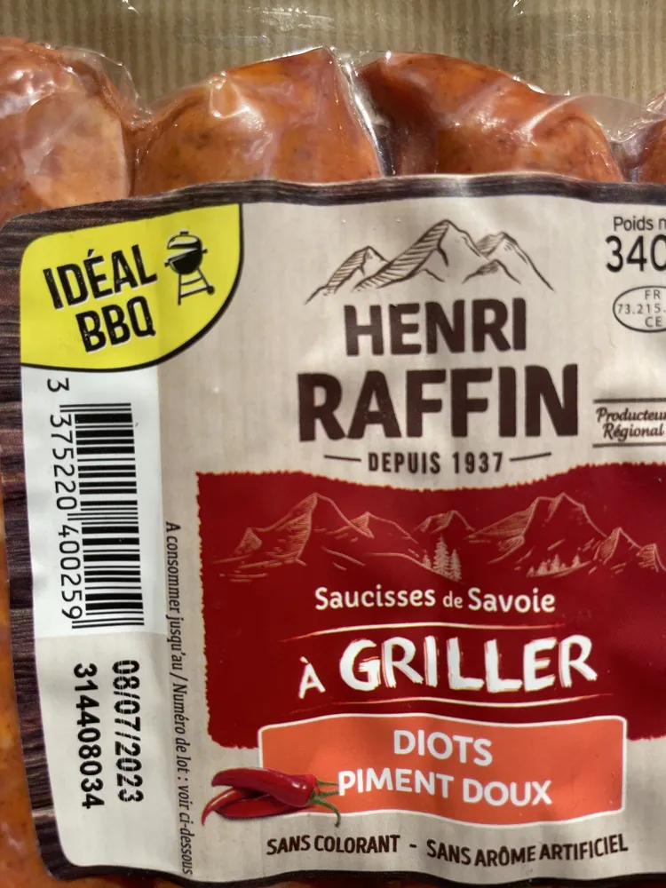 Raffin diot saveur oignon vin x4