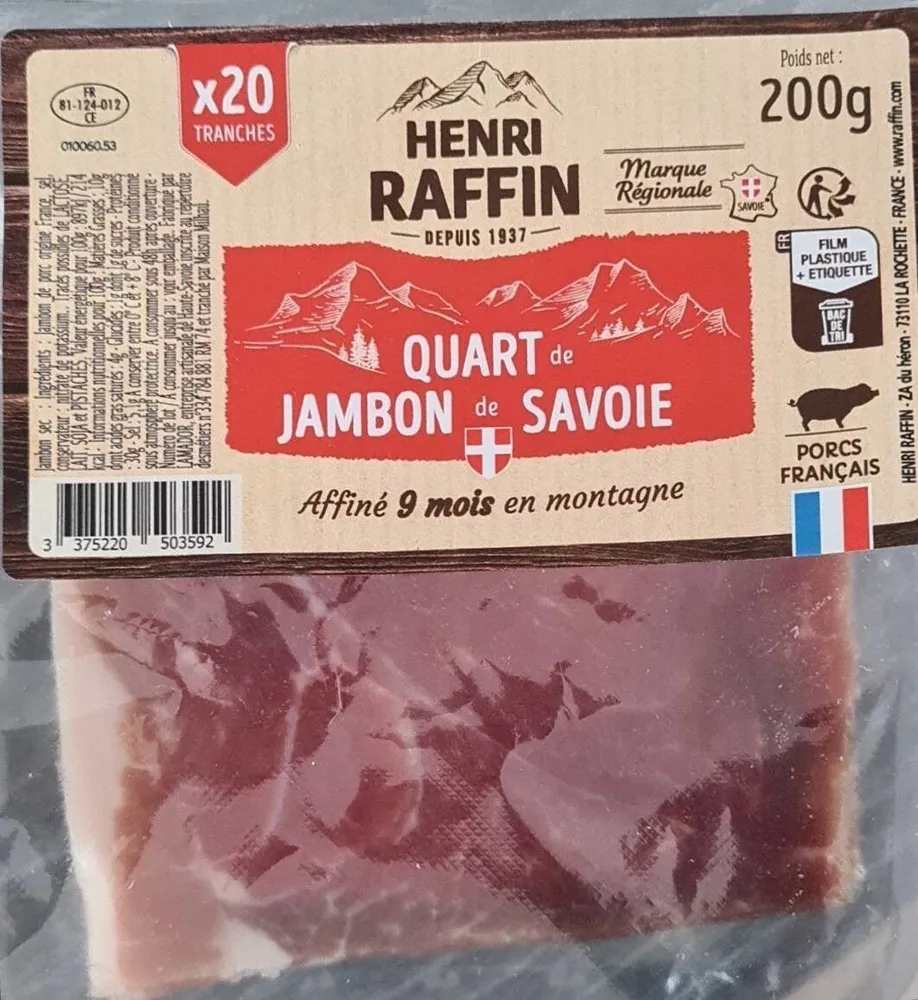 Quart de Jambon de Savoie