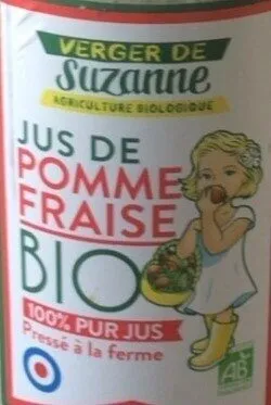 Jus de pomme fraise