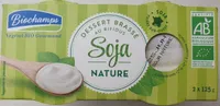 Soja nature dessert brassé au bifidus
