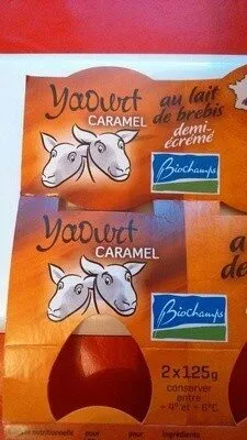 Yaourt Caramel au lait de brebis demi-écrémé Bio