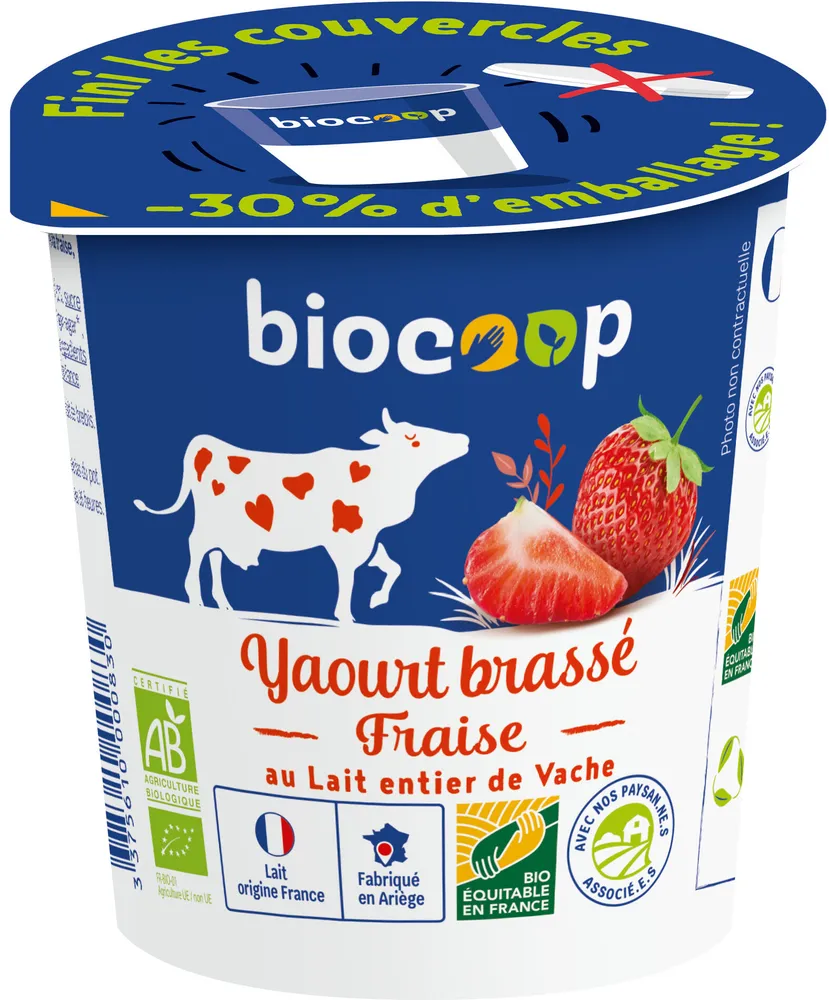 Yaourt fraise brassé 400g CC