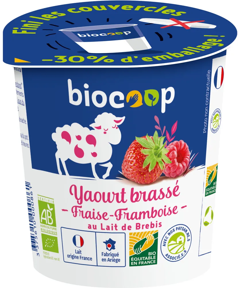 Yaourt brebis fraise framboise 400g CC