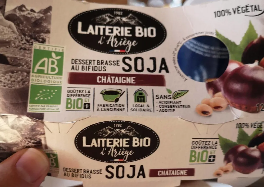 Dessert brassé au bifidus soja