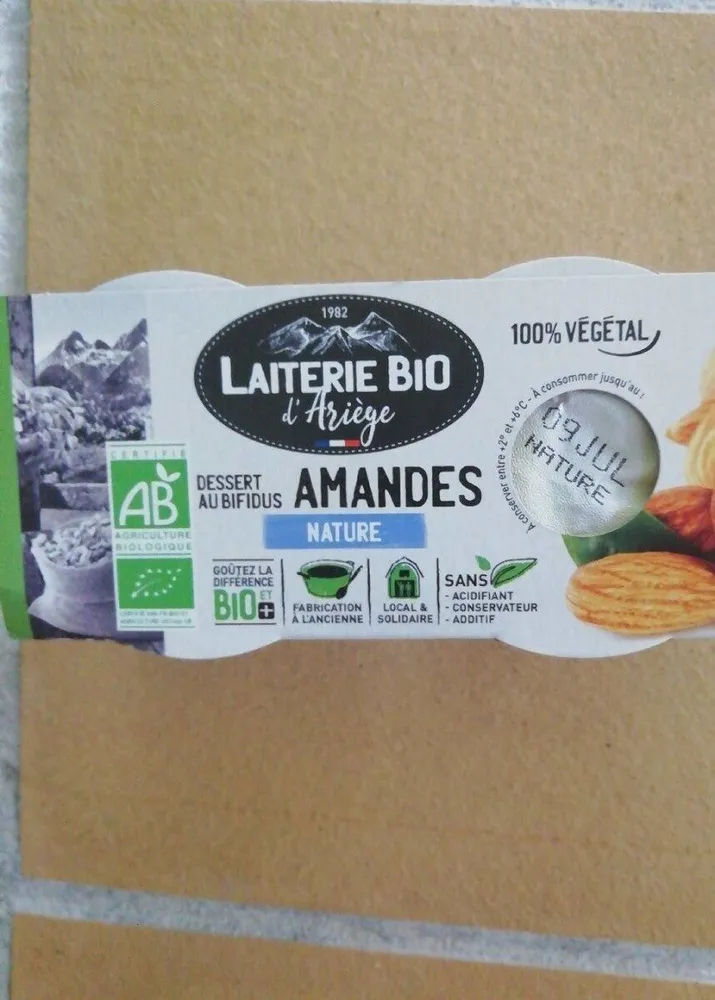 Dessert au bifidus amandes