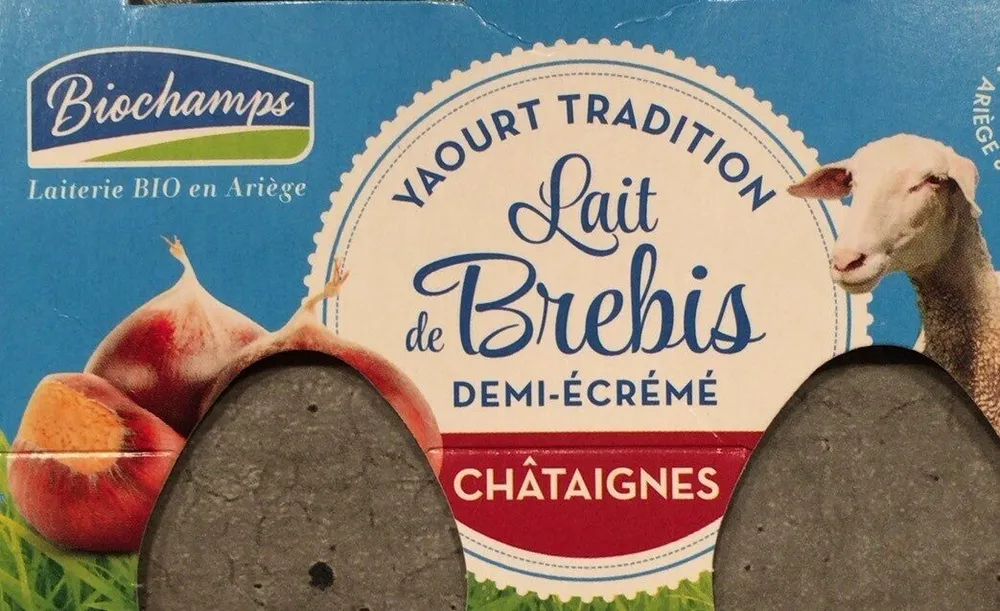 Yaourt tradition lait de brebis chataignes