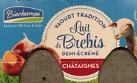 Yaourt tradition lait de brebis chataignes