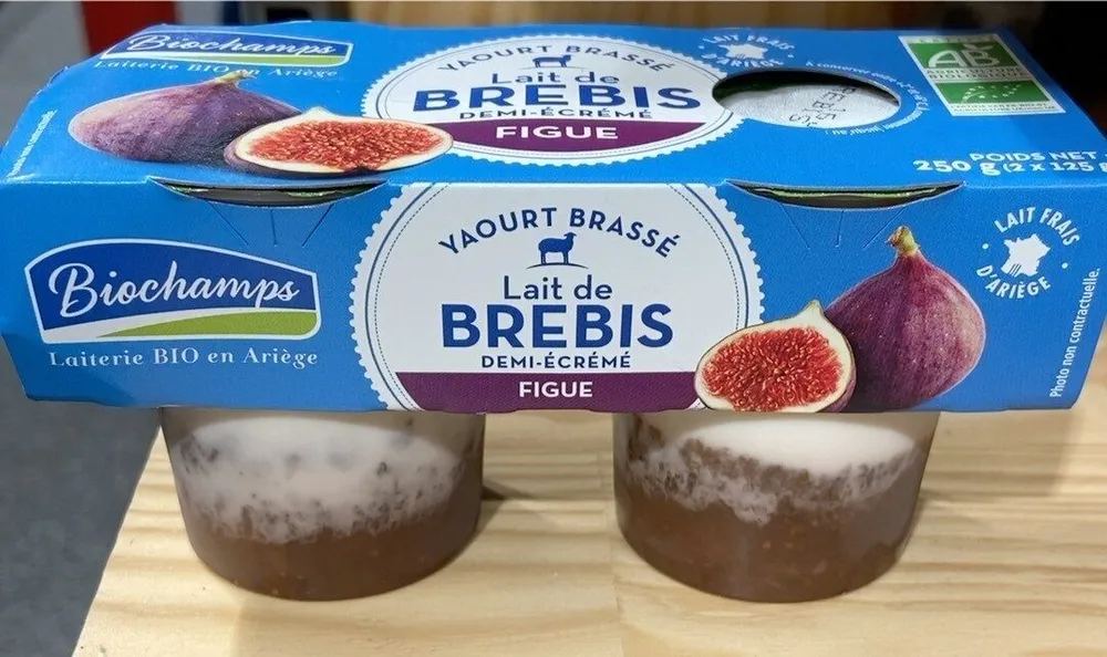 Yaourt brassé lait de brebis figue