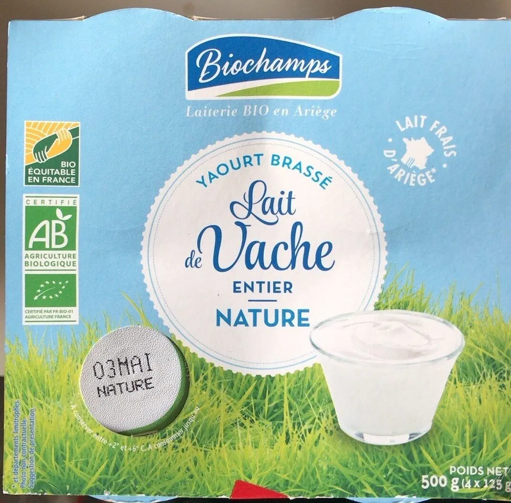 Yaourt Lait de vache entier nature