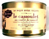 Le cassoulet au confit de canard de Castelnaudary cuisiné dans son bouillon de légumes frais, boîte 2/1