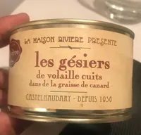 Les gesiers de volaille cuits dans la graisse de canard, boîte 1/2
