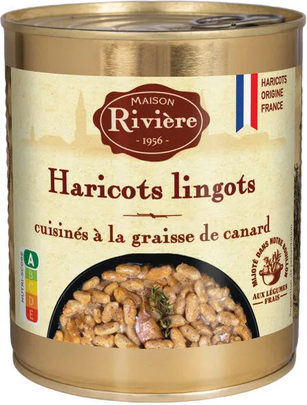 Haricots lingots cuisinés à la graisse de canard 820g