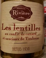 Les lentilles au confit de canard et saucisses de Toulouse