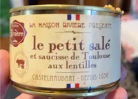 Le petit salé et saucisse de Toulouse aux lentilles