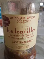les lentilles au confit de canard et saucisses de Toulouse