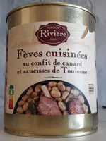 Fèves cuisinées au confit de canard et saucisses de Toulouse