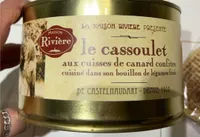 le cassoulet aux cuisses de canard confites cuisiné dans son bouillon de légumes frais DE CASTELNAUDARY - DEPUIS 1956