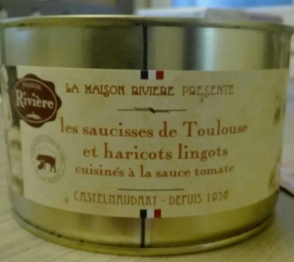 Les saucisses de Toulouse et haricots lingots