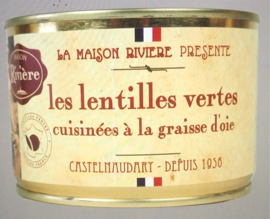 Lentilles cuisinées a la graisse d’oie