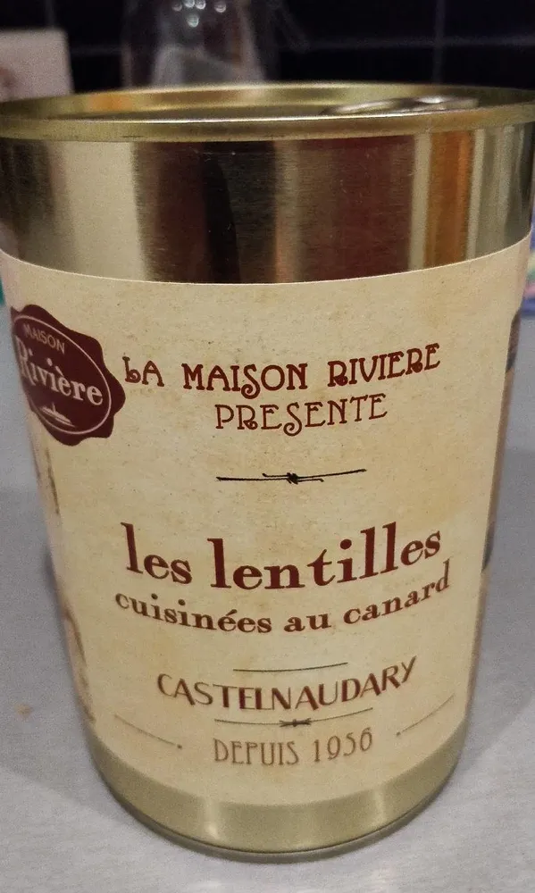 Les lentilles cuisinées au canard