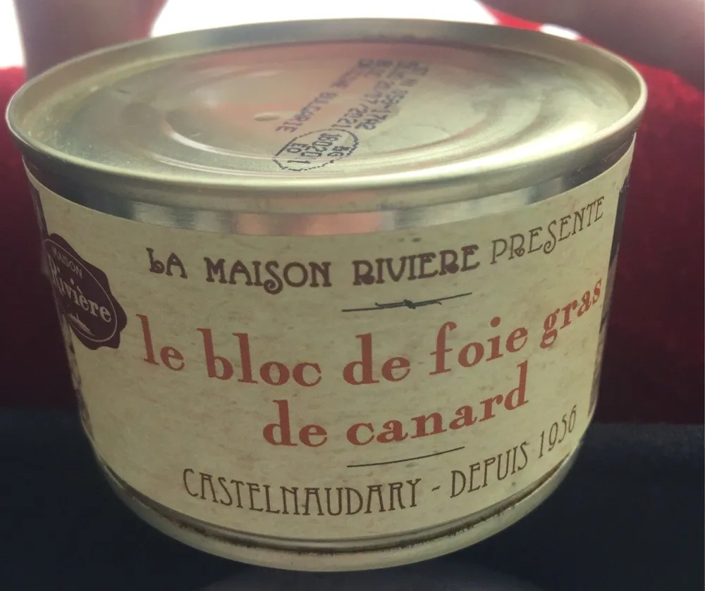 Le bloc de foie gras de canard