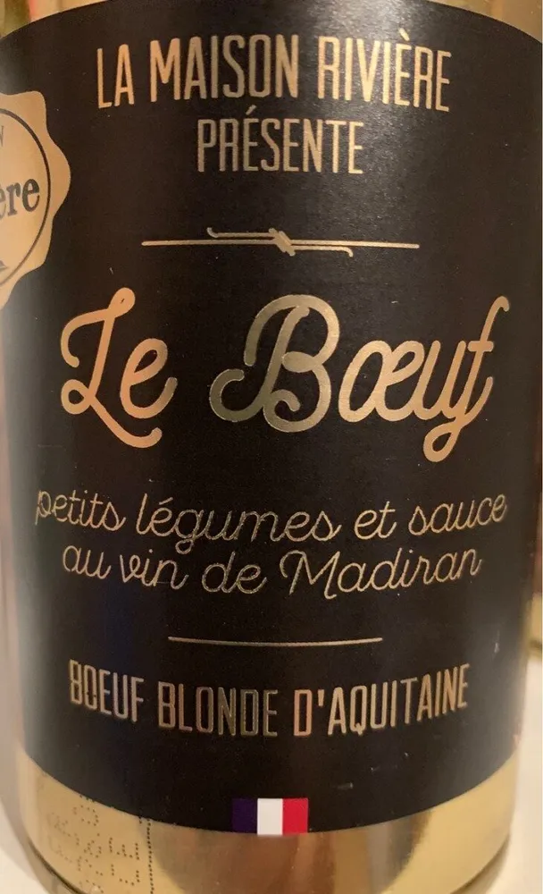 Le boeuf petits legumes et sauce au vin de Madiran, boîte 1/2 haute