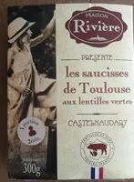 Les saucisses de Toulouse aux lentilles vertes