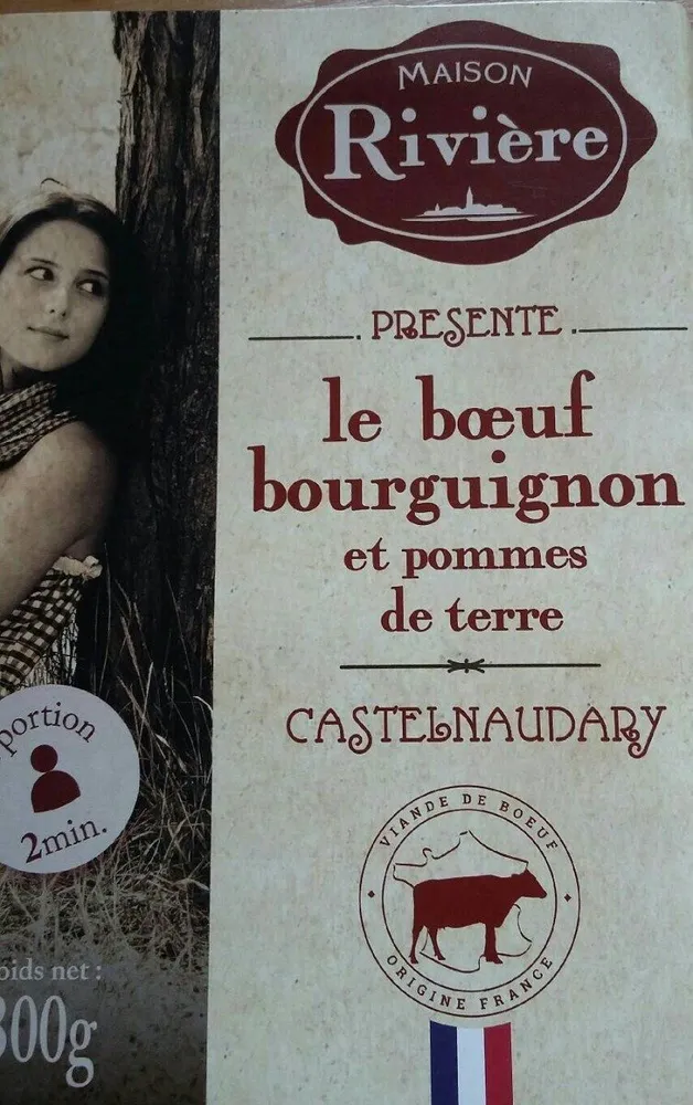 Le boeuf bourguignon et pommes de terre