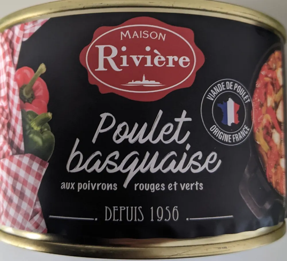 Poulet basquaise aux poivrons rouges et verts