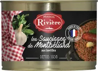 Saucisses de Montbéliard aux lentilles