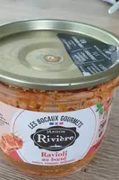 Ravioli au boeuf sauce tomate mijotée