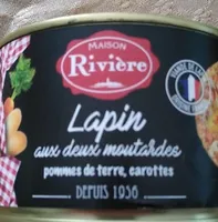 Lapin aux deux moutardes, pommes de terre, carottes