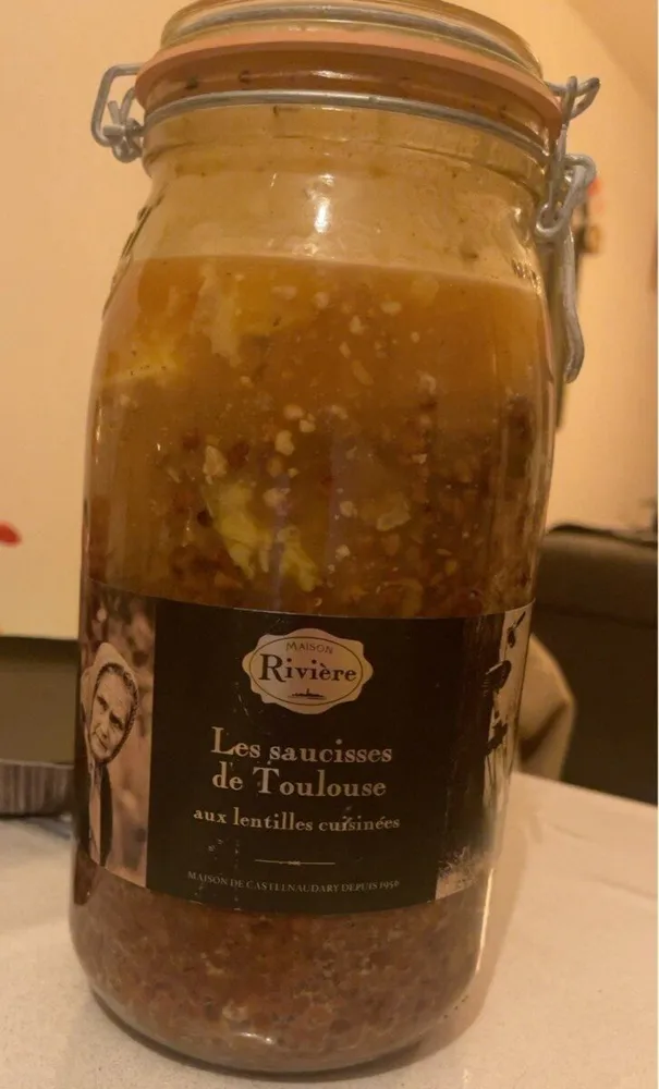 Les saucisses de Toulouse aux lentilles cuisinées
