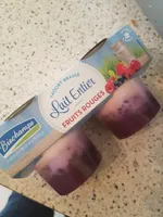 Yaourt brassé lait entier fruits rouges