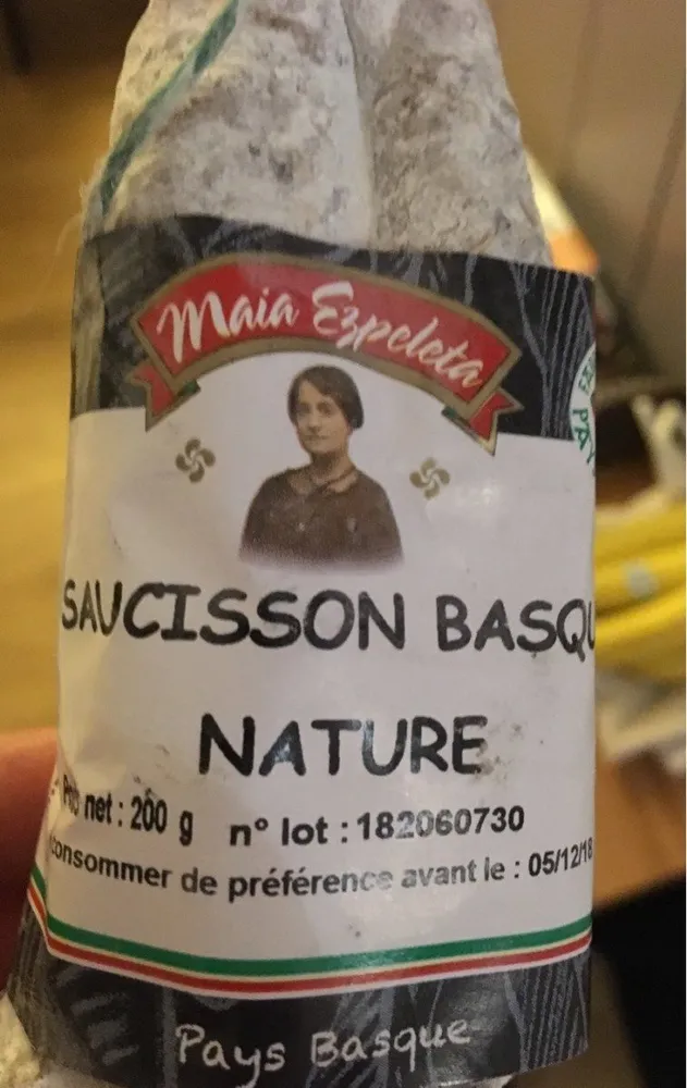 Saucisson basque nature