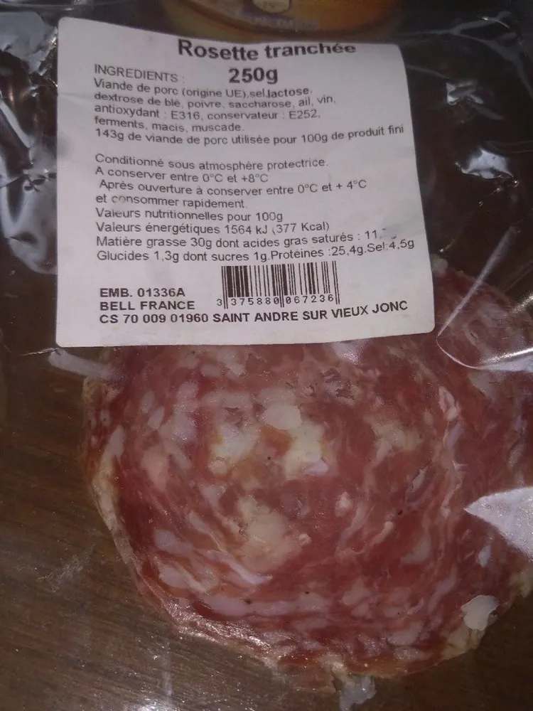Rosette tranchée