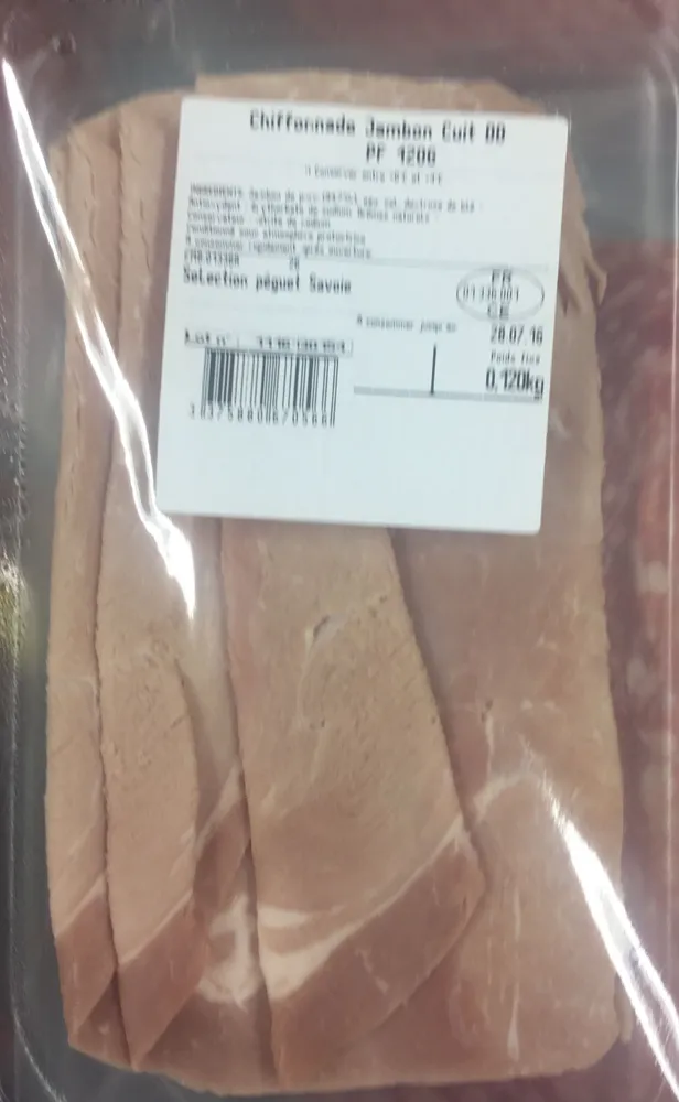 Chiffonade de jambon