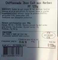 Chiffonnade Jambon Cuit aux Herbes