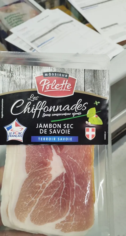 Les chiffonnade jambon sec savoie