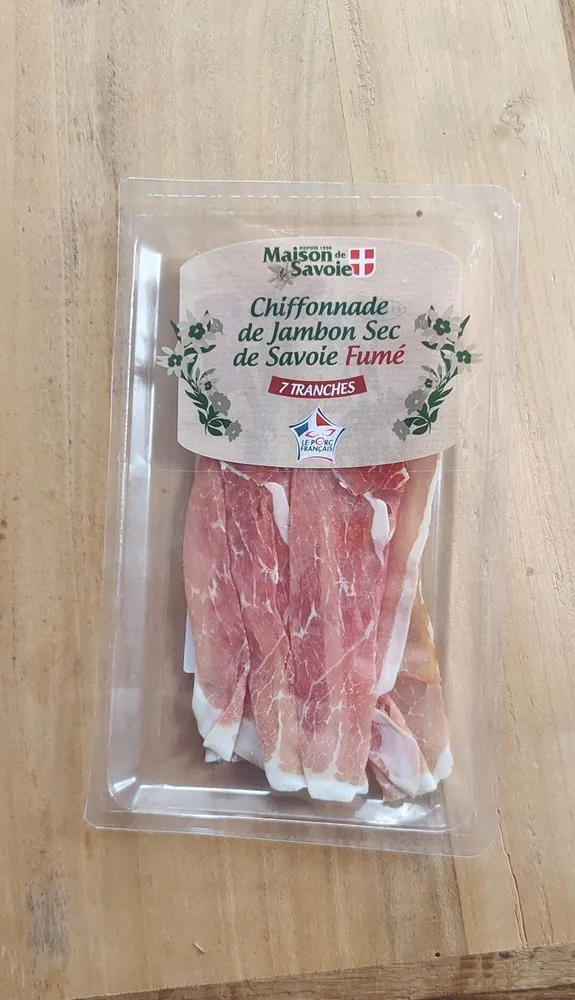 Chiffonnade de jambon sec de Savoie fumé